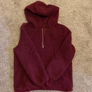 Maroon Fuzzy Sweater
